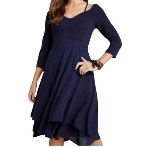 Anthropologie Maeve Orsay knit Cold Shoulder Dress Size XS New
